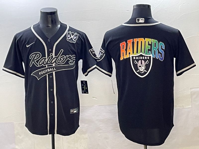 Men 2025 Oakland Raiders Blank Black Joint Name Nike Limited NFL Jersey style 37